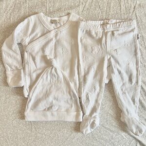 Burt’s Bees Baby organic raised terry bee take me home 3 piece set cloud 0-3M